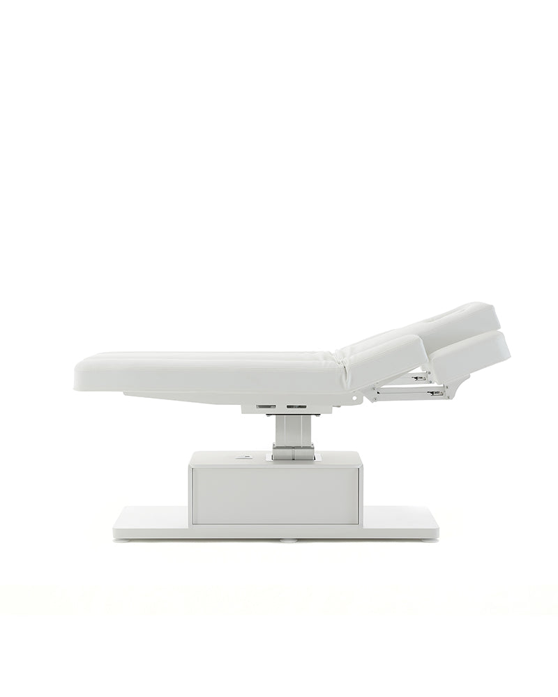 The Ben - White massage treatment table - with motor - with adjustable armrests